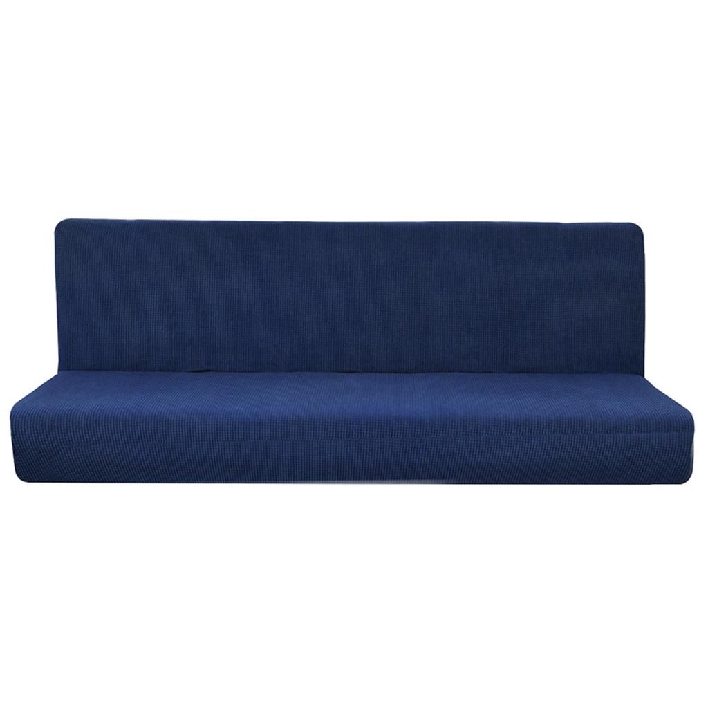 Armless Sofa Cover Stretch Sofa Bed Slipcover - , S Dark Blue S