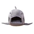thumbnail image 2 of Comfortable Cave Design Kennel Shark Shape Cat Dog Pet Soft Nest for Daily Life, 2 of 10