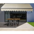 thumbnail image 1 of ALEKO Black Frame Retractable Home Patio Canopy Awning 12x10 ft, Ivory Color, 1 of 7