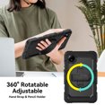 thumbnail image 2 of XYX For Xiaomi Redmi Pad SE 8.7 inch 2024, 360 Rotating Shockproof Cover with Stand, Screen Protector, Shoulder Strap, Black, 2 of 7