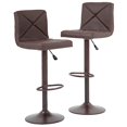 thumbnail image 2 of BestOffice Tabourets de Bar Hauteur Comptoir Ensemble de 2 en Cuir PU Modernes Hauteur Réglable Pivotants Tabourets de Bar Chaise Hydraulique Tabourets de Bar, 2 of 5