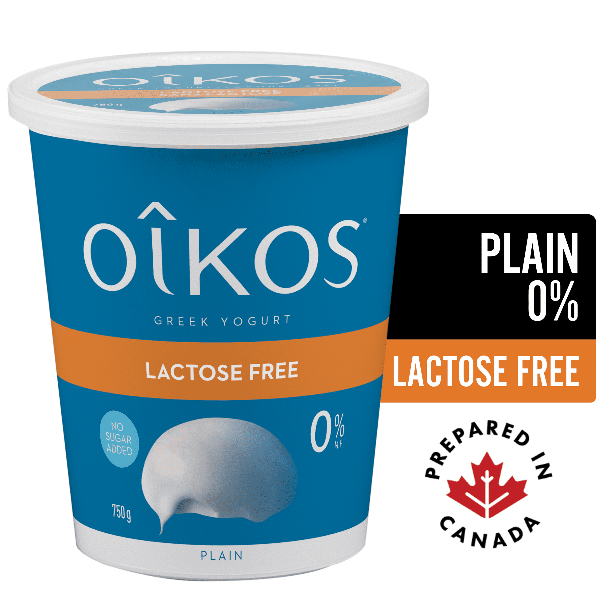 Oikos Greek Yogurt, Plain, Lactose Free, 0% M.F.