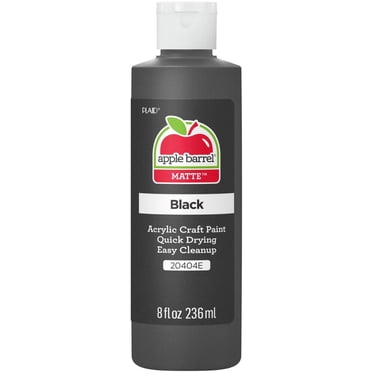 Peinture acrylique mate Apple Barrel Colors, 8 fl oz (236 mL), Noir