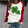 thumbnail image 2 of QIPOPIQ T-Shirts à Manches Longues à Col Rond pour Femmes T-Shirts de la Saint-Patrick T-Shirts Amples pour Dames T-Shirt Imprimé Trèfle T-Shirt Vert Porte-Bonheur Haut T-Shirt à Col Rond T-Shirts de la Saint-Patrick Offres, 2 of 4