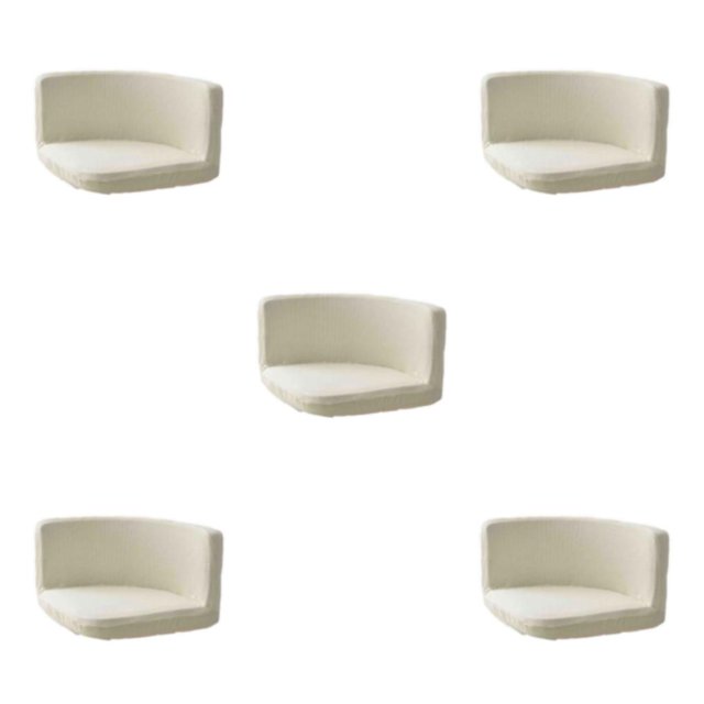 Maytalsory Soft And Durable Chair Cover Chairs With Style And Functionality Polyester Trilateral Chair Covers Multifunctional off-white 5Set
