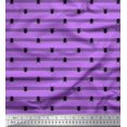 thumbnail image 1 of Soimoi Tissu en Viscose Chiffon Violet Rayé & Imprimé Insectes Coléoptères 1 Yard 42 Pouces de Large, 1 of 1