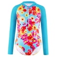thumbnail image 3 of Kids Girls Rash Guard Swimsuits Fashion Sun Protection Long Sleeve Summer Bathing Suits 5-6 Years Girls Clothing, 3 of 6