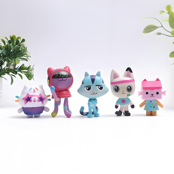 13pcs Gabby Dollhouse Anime Figure Toy Smiling Car Cat Hug Gaby