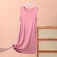 thumbnail image 1 of Elvqul Nuisette Sans Manches pour Femmes, Robe de Nuit Unie pour Femmes Grande Taille avec Poches, Robe de Nuit pour Femmes Rouge, 1 of 4
