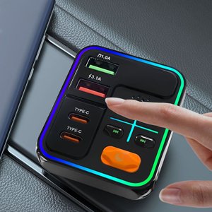 Voiture USB C Adaptateur, chargeur de voiture MP3 Joueur pour véhicule