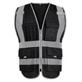 thumbnail image 1 of GOGO 9 Pockets High Visibility Zipper Front Safety Vest With Reflective Strips, Meets ANSI Standards, 1 of 8