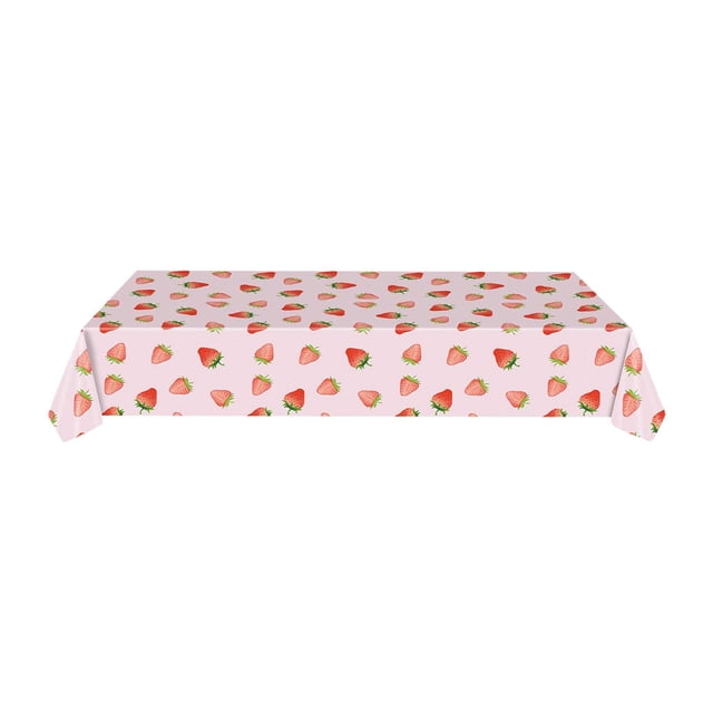 Decorative Paper Plates Strawberry Party Theme Tableware Set, 7/9in Plates Cups Napkins Tablecloth Decorative Paper Napkins