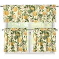 thumbnail image 1 of Lemon Print 3 Piece Kitchen Curtains and Valances Set Farmhouse Washable Rod Pocket Kitchen Curtain Set 24 Inches, Kitchen Window Curtains Set European Style Curtains for Cafe, 1 of 5