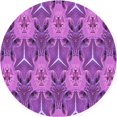 thumbnail image 1 of Ahgly Tapis Rond Lavable en Machine Intérieur Transitionnel Heliotrope Violet, 5 Pieds Rond, 1 of 7