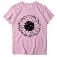 thumbnail image 2 of Babysbule Liquidation de Hauts pour Femmes T-shirt à Col Rond Imprimé à Manches Courtes de Mode pour Femmes Chemise Décontractée Ample Hauts, 2 of 6