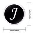 thumbnail image 2 of pitrice 1 Pair Men's Letter Cufflink Wedding Formal Initial Alphabet Stainless Steel Cufflink, Letter J, 2 of 8