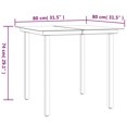 thumbnail image 5 of vidaXL 3 Piece Garden Dining Set Black Steel and Textilene, 5 of 5