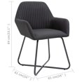 thumbnail image 3 of vidaXL Dining Chairs 2 pcs Black Fabric, 3 of 4