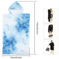 thumbnail image 2 of Poncho de Surf Serviette de Changement Peignoir avec Capuche Séchage Rapide Combinaison en Microfibre Bleu, 2 of 9