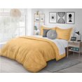 thumbnail image 1 of Safdie & Co. Heathered Flannel Comforter Set 2PC - Mustard King, 1 of 2