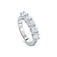 thumbnail image 3 of 1/2ct Five Stone Diamond Wedding Ring 14K White Gold, 3 of 4