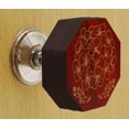 thumbnail image 2 of IBA Indianbeautifulart Boutons Rouges Gravés Boutons de Meuble Poignée de Tiroir d'Armoire Lot de 10, 2 of 3