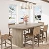 70.8 Inch Oval Dining Table for 6-8 People, Farmhouse Kitchen Dining Table with Thick Wooden Base, Large Dining Room Table for Kitchen, Living Room, Home Office，Grey