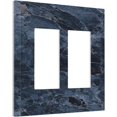 thumbnail image 2 of Nadoabtm Decorative Outlet Covers Realistic Deep Blue Marble Pattern 2 Gang Double GFCI Rocker Electrical Wall Panels Light Switch Cover Plate for living Room Home Decor, 2 of 8
