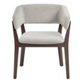 thumbnail image 1 of Blake Modern Wood Faux Mohair Armchair in Greige, 1 of 8