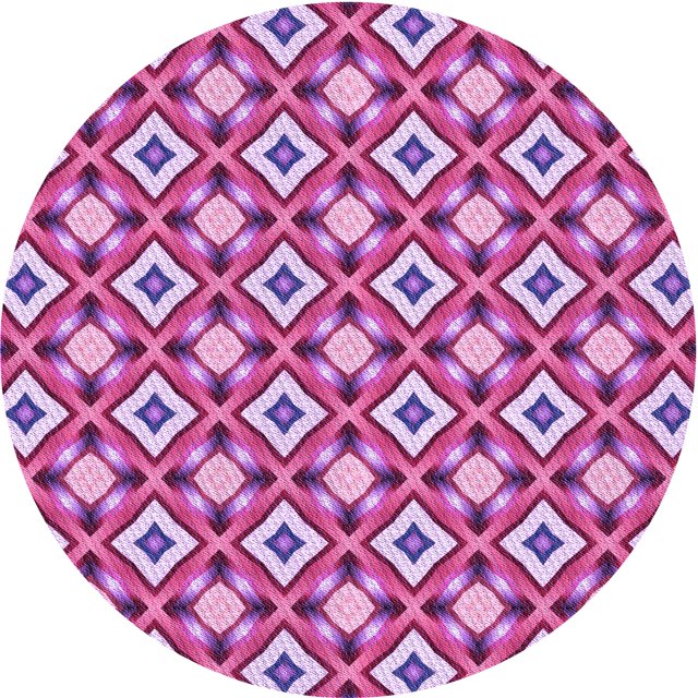 Ahgly Tapis Rond Lavable en Machine Intérieur Transitionnel Violet Violet, 3 Pieds Rond