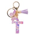 thumbnail image 4 of TopLLC Tools&Home Improvement Initial Letter Keychains For Women Tassel Purple Cute Car Keychain For Wallet Backpack Bag A chopper, 4 of 4