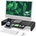 thumbnail image 1 of Support Rehausseur pour Moniteur, Klearlook Support Pliable pour Moniteur d'Ordinateur, Support d'Ordinateur à Hauteur Réglable, Rehausseur d'Étagère de Bureau avec Tiroir de Rangement et Support pour Tablette et Téléphone, 1 of 9