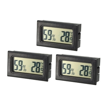Unique Bargains Mini Mètres Numériques de Température et d'Humidité Jauge Thermomètre Hygromètre 3 Pcs
