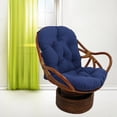 thumbnail image 4 of Solid Outdoor Polyester Rocker Cushion, 48" x 24", Rattan Wicker Rocking Cushion Blue (Only Cushion No Chair), 4 of 7