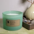 thumbnail image 3 of Hometrends 12oz Morning Rain Scented 2-Wick Frosted Jar Candle, 3 of 5