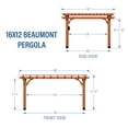 thumbnail image 3 of Backyard Discovery 16' x 12' Beaumont Pergola, 3 of 10
