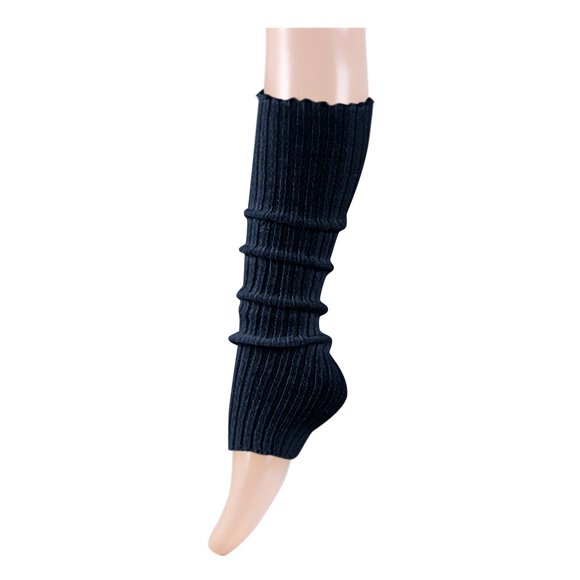 Ersazi Chaussettes Longues pour Femmes Hiver Chaussettes Plissées en Dentelle Couleur Unie Longueur Moyenne Manches de Chaussettes en Tricot de Laine en Liquidation Bleu 80Cm