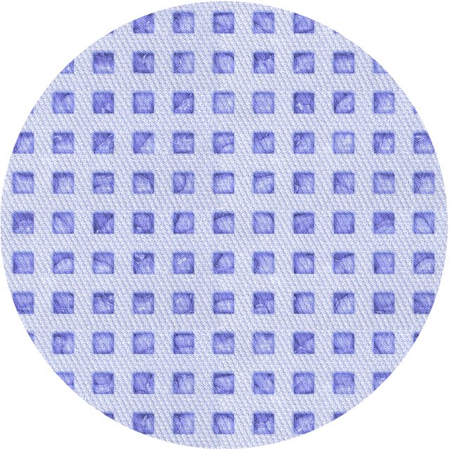 Ahgly Tapis d'Intérieur Lavable en Machine Carré Lavande Bleu, 3 Pieds Carré