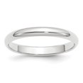 thumbnail image 1 of Bague Alliance Demi-Ronde en Platine 3 mm Taille 9,5 Classique à Dôme, 1 of 10