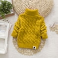 thumbnail image 4 of Birdeem Chandail Tricoté d'Hiver pour Enfants, Couleur Unie, Col Montant, Col Rabattable, Haut à la Mode, Hauts pour Enfants, 4 of 6