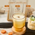 thumbnail image 3 of M&SENSE 16.6oz Natural Soy Large Jar Candle with Wooden Wick | Carrot Cheesecake Scent | 95-Hour Burn & Long-Lasting Burn | Housewarming Gift for Men and Women, 3 of 6