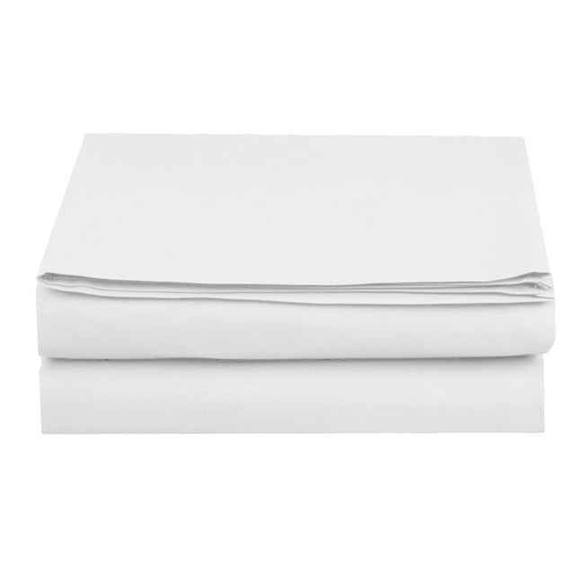 Luxury Soft Set of 2 - Full Fitted Sheet, Microfiber 16" Deep Pocket Fitted Sheets, White