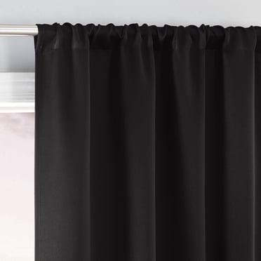 Sun Zero Laredo 2-Pack 100% Blackout Rod Pocket Window Curtains Panel Pair