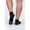 thumbnail image 3 of OTECKA Unisex Performance Quarter Socks with Moisture-Wicking - Cushion Comfort Quarter Socks, Black, Small-Medium, 3 of 4