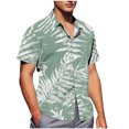 thumbnail image 1 of Pisexur Shirts for Man T Hommes Mode Décontractée Col Rabattu Imprimé Manches Courtes Chemise Boutonnée Vert Menthe, Chemises de Golf Hommes & Chemises Hommes, 1 of 7