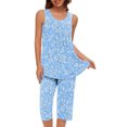 thumbnail image 2 of Baikeli Womens Sets Clearance Sale Two Piece Outfits for Women Plus Size Suits Striped Tops Drawstring Waist Pants Jogger Sets with Pockets Matching Wide Leg Pants Sets for Women, 2 of 7