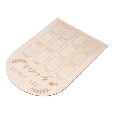 First Year Milestone Board, Wooden First Year Photo Board  For Kids For Daily Life