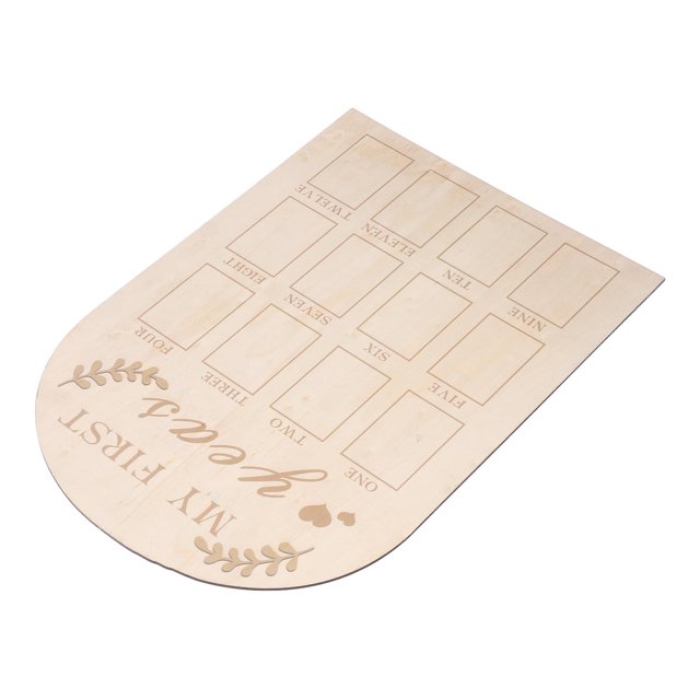 First Year Milestone Board, Wooden First Year Photo Board For Kids For Daily Life