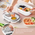 thumbnail image 4 of EGNMCR Kitchen Gadgets, Small Stainless Steel Insulated Lunch Box, Bento Box For School And Work, Outdoor Lunch Camping Portable Lunch Box, Layered, Compartmentalized Lunch Boxes （Brin lunch boxes, 4 of 7