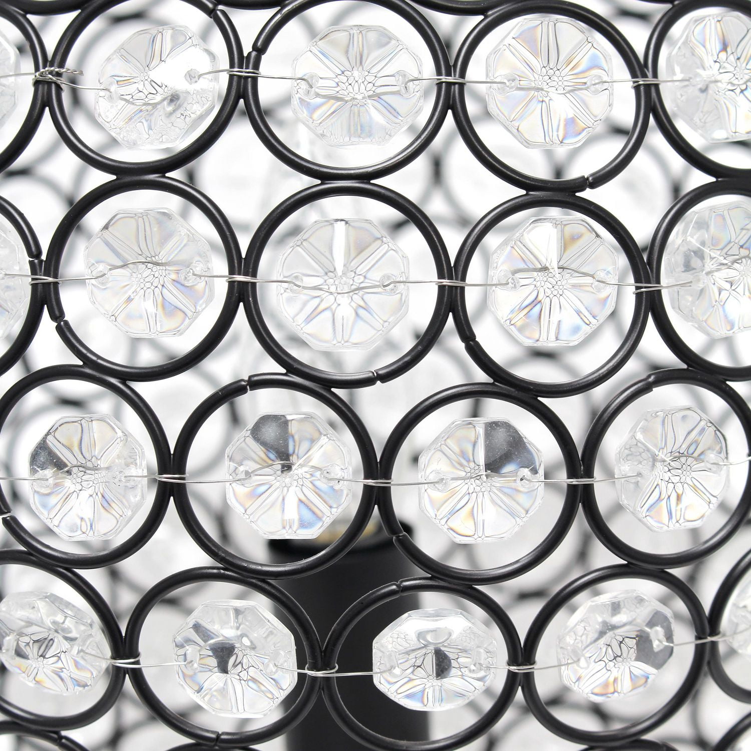 Lampe de table Elegant Designs à paillettes boule de cristal de 10 pouces